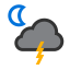 Patchy light rain in area with thunder Patchy light rain in area with thunder