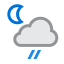 Patchy light rain